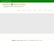 Tablet Screenshot of oakwelldental.com